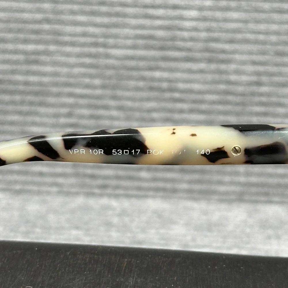 Prada VPR 10R Black Tortoise Shell Cat Eye Eyeglass Frames 53-17-140 Italy Y2k